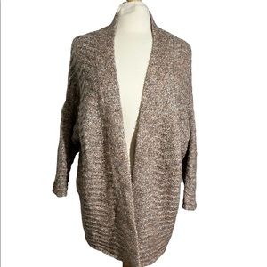 Leo & Nicole cable Knit open front Cardigan